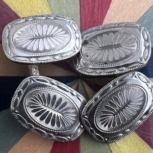Antique Silver Oval Cufflinks